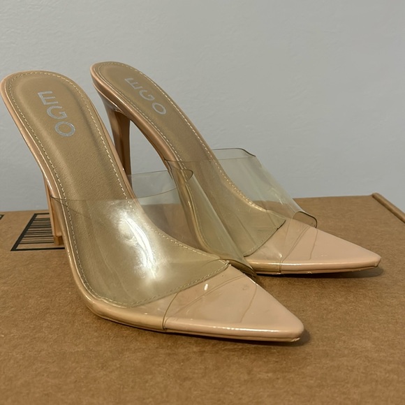COPY - Clear nude heels sz 9 - Picture 1 of 3